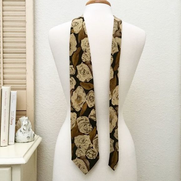 Structure Le Collezioni Men’s Silk Floral Neck Tie - Picture 2 of 4